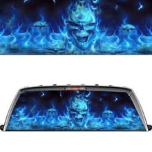 Rear Window Flaming Skull Cool Sticker Rear Window Personality stickers for Truck suv Jeep (22"x65" Large) 2024 - buy cheap