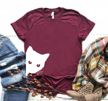 Женская футболка с кошачьим глазом, повседневная хлопковая хипстерская забавная футболка, подарок для дам, Yong, топ для девочек, Прямая поставка, быстрая доставка, быстрая доставка 2024 - купить недорого