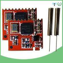 2 pces 433 mhz rf módulo 4438 chip original de longa distância comunicação receptor iot transmissor spi iot e 2 pces 433 mhz antena 2024 - compre barato