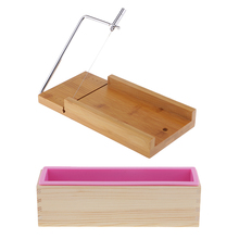 Нож для мыла с проволочной ломтерезкой + 1 шт. прямоугольное мыло, силиконовая форма для буханки, деревянная Коробка для мыла/торта 2024 - купить недорого