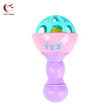 HOTHINK Baby Rattles toy Single Grasping Gums Plastic Hand Bell Rattle Funny Educational Mobiles Toys Birthday Gifts 2024 - buy cheap