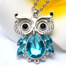 New Jewelry Owl Necklace Women's Sweater Chain Shiny Crystal Rhinestone Pendant Solid Necklace Gift XDPQQ 2024 - buy cheap