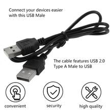 Cable adaptador USB 2,0 macho a macho, Conector de extensión M/M, negro 2024 - compra barato