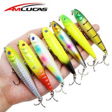 Amlucas-Cebo estilo lápiz Artificial, cebo duro de 8cm, 8,3g, Pesca flotante de agua superior, Wobblers para Lucio, Crankbaits, señuelo de pesca WW210 2024 - compra barato