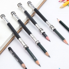 1Pcs New Adjustable Dual Head Pencil Extender Holder Sketch School Office Art Write Pencil Tool 2024 - compre barato