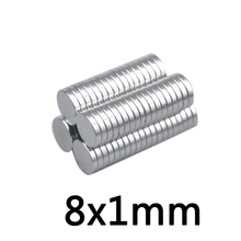 100pcs 8x1 mm Neodymium Disc Magnets 8x1 mm N35 Super Strong Powerful Rare Earth 8mm x 1mm Small Round Magnet 8mmx1mm 2024 - buy cheap