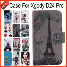 Ailishi caso para xgody d24 pro luxo flip pintado caso de couro d24 pro xgody exclusivo 100% capa de telefone especial pele + rastreamento 2024 - compre barato