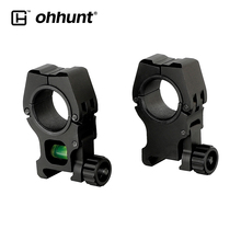 ohhunt 2PCs Tactical 1 inch 25.4mm 30mm Tube Scope Rings Picatinny Weaver Rail Mount with Bubble Level for Hunting Riflescope 2024 - buy cheap