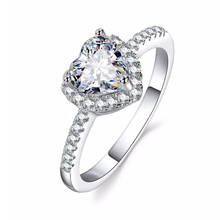 Женское кольцо на палец UMKA, обручальное кольцо из сплава с кристаллами и стразами в форме сердца, 2019 2024 - купить недорого