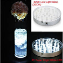 KITOSUN Patent Design Centerpiece Lighting!!! 8inch 31pcs 5MM White LED Under Vase Light Base for Wedding Party Decoration 2024 - buy cheap