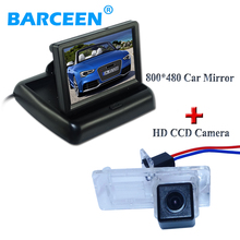 Камера для очистки автомобиля, водонепроницаемая IP-камера 69K + монитор экрана автомобиля 4,3 дюйма для Renault Fluence/Dacia Duster/Megane 3/для Nissan Terrano 2024 - купить недорого