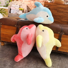 Hot Super Cute Dolphin Plush Toy Soft Hairy Cartoon Animal Dolphin Stuffed Doll Bedroom Sofa Pillow Cushion Friends Best Present 2024 - buy cheap