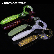 JACKFISH 3pcs/lot Soft Bait Saturn Worm 2.4g 6.5cm Swimbaits Silicone Soft Lure Carp Artificial Soft Lures for Fishing Peche 2024 - buy cheap