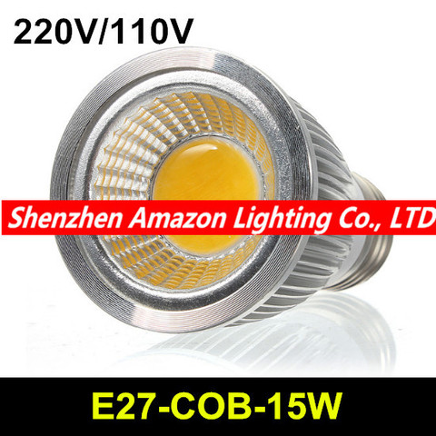 Супер мощность 15 Вт E27 светодиодные настенные лампы COB чип светодиодные лампы прожекторы потолочный светильник AC 110 В 220 в 240 В подвесные светильники 6 шт. 2022 - купить недорого
