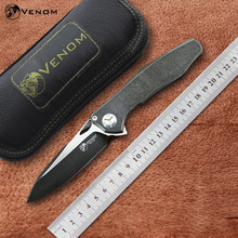 Kevin John VENOM 4 Wing S35VN blade Titanium Handle folding knife ceramic ball bearing camping hunting pocket knife EDC tools 2024 - buy cheap