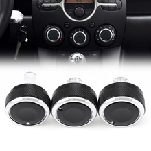 3PC/LOT FIT FOR MAZDA 2 M2 DEMIO 07-14 SWITCH KNOB KNOBS HEATER HEAT CLIMATE CONTROL BUTTONS DIALS FRAME AC AIR CONDITIONING 2024 - buy cheap