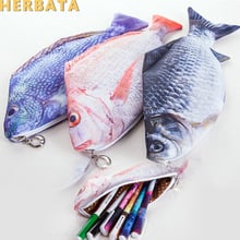 pencil case Creative fish shaped pencil bag school stationery products material escolar papelaria school tools CL-1932 2024 - buy cheap