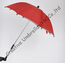 Зонт рулевой для детской коляски, зонт для детской коляски со стальным валом 8 мм и спицами из стекловолокна, съемный зажим, защита окружающей среды 2024 - купить недорого