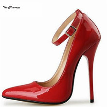 Zapatos de punta estrecha para mujer, zapatillas de tacón fino de 13cm, de moda, para fiesta, Crossdresser 2024 - compra barato