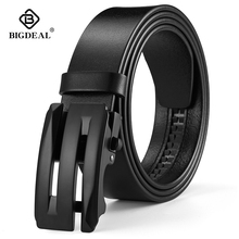 BIGDEAL Luxury Leather Belt Men Automatic Buckle Genuine Leather Strap Brand Waistband Cowhide Belts For Men 2024 - buy cheap