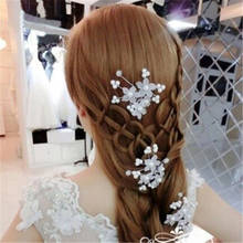 1 pc Festival Wedding Hair Pins Bridal Hair Stick Simulated Pearl Flower Hairpin Beautiful Headdress Plait Hair Clip Accessories 2024 - buy cheap