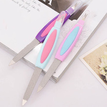 2 Ended Nail Pusher Manicure Files Nail File Cuticle Remover Trimmer Sanding Nail Art Buffer Polish Tool 2024 - buy cheap