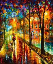 Canvas Painting best friend modern impressionistic oil paintings Canvas city scenes Abstract Fine Art High quality Hand painted 2024 - buy cheap
