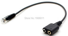 RJ9 plug Headset Cable 3.5mm to RJ9 Jack Adapter for PC Headset Telephone Dual 3.5mm to RJ9/RJ10 adapter cable 2*3.5mm to RJ9 2024 - buy cheap
