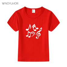 Children Music Note Symbol Print Funny T-Shirt Kids Summer Tops Girls Boys Short Sleeve T  Shirt Baby Casual Clothes 2020 New 2024 - buy cheap