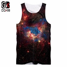 OGKB Galaxy Space Tanktop 3d Men Tank Top Unisex  Wear Fitness Clothing Bodybuilding Vest Debardeur Homme Musculation 5xl 2024 - buy cheap