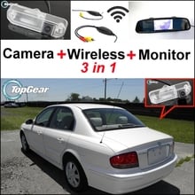 3in1 Special Rear View Camera + Wireless Receiver + Mirror Monitor Easy Parking System For Hyundai Sonata MK4 Facelift 2001~2005 2024 - buy cheap