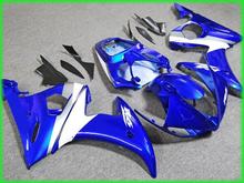 Kit de carenagem, abs, motocicleta, para yamaha, yzfr6, 03, 04, 05, yzf, r6, 2003, 2004, 2005, yzf600, yzfr6, conjunto de carenagens azul e branco + 7 presentes, yq09 2024 - compre barato
