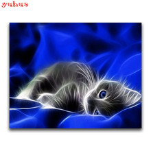 5D DIY Diamond painting Cross stitch Animal Full Square Diamond mosaic Cartoon Full Round Diamond embroidery Cat 2024 - buy cheap