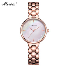 Fashion meibin relógio de pulso feminino, relógio bracelete de quartzo à prova d'água elegante para mulheres 1073 2024 - compre barato