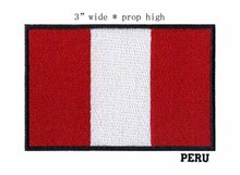 Patch de bandeira bordado de 3 "peru para costura/listras/produtos 2024 - compre barato