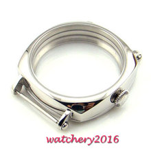 44mm 316L stainless steel Watch CASE fit eta 6498 6497 ST3600 Movement 2024 - buy cheap