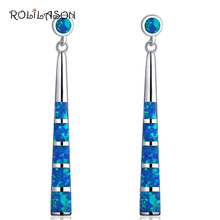 Pendientes colgantes de ópalo de Fuego Azul 4,19g para mujer, aretes de Plata de Ley 925, joyería de boda para mujer, SE002 2024 - compra barato