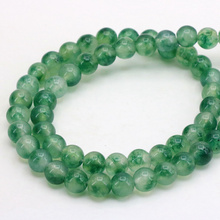 Green aquatic plants chalcedony 6mm round loose beads 15" DIY stone accessories,suitable for handmade making design ornaments 2024 - buy cheap