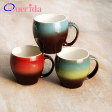 Taza de café glaseada Kiln de moda de estilo japonés de alta capacidad con agarre de mano, Taza de cerámica para el hogar, porcelana para oficina, taza para beber té 2024 - compra barato