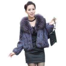 2019 Warm Thick Winter Fashion Women Real Rabbit Fur Short Parka Coat Female Natural Raccoon Dog Fur Collar Outerwear Jacket H9 2024 - buy cheap