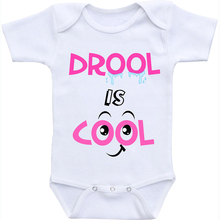 DERMSPE Summer White Newborn Infant Baby Boys Girls Cotton Short Sleeve Letter Drool Is Cool Romper Jumpsuit Baby Clothes 2024 - buy cheap