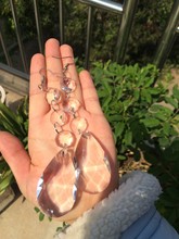 50pcs/lot Crystal Chandelier Pendants +3 Octagon Beads Hanging Prism Suncatchers Crystal Lighting Parts 2024 - buy cheap