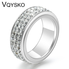 Anel de casamento com preenchimento de ouro branco, design exclusivo com cristal transparente micro empedrado, joias da moda, novos acessórios femininos, anel de presente 2024 - compre barato