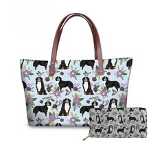 Женские сумки noisyдизайнерские Bernese, с принтом горной собаки, повседневные Длинные сумки, женская сумка на плечо, сумки с верхней ручкой для женщин 2024 - купить недорого