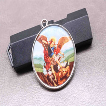 Religious double sided Jesus icon medal pendant, 3.5 cm various Jesus icon medallion necklace bracelet pendant 2024 - buy cheap