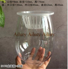 Planta hidropônica recipiente fixo, cesta de plantio e vaso de flor transparente, vaso plástico vaso de flores, planta de água alta bacia 2024 - compre barato