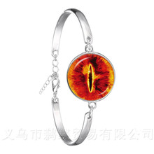 Dragon Evil Eye Bracelet Dragon Eye Glass Cabochon Snap Silver Plated Bracelet Fashion Evil Eye Jewelry Men Fashion 2024 - buy cheap