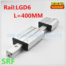 High Quality Double Axis External Guide Rail Shaft type linear guide LGD6 L=400mm with 4 wheels slide block for CNC parts 2024 - buy cheap