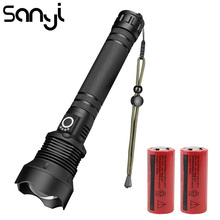 Sanyi lanterna super brilhante 26650, bateria recarregável usb, à prova d'água, com zoom, iluminação para acampamento 2024 - compre barato