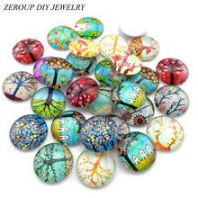 ZEROUP Glass Cabochon 12mm 10mm Mixed Round Photo Cameo Cabochon Setting Supplies for Jewelry Accessories Handmade Pattern 50pcs 2024 - buy cheap